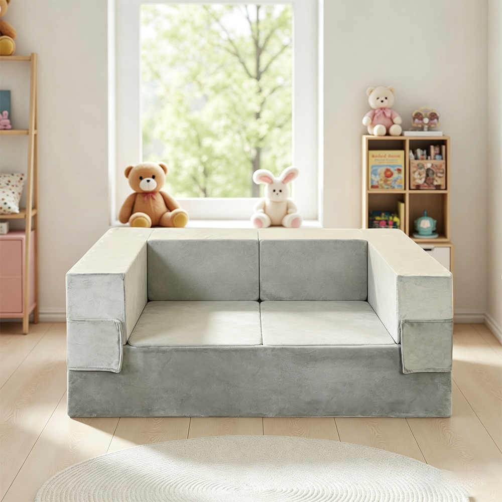 Set de canapele pentru copii, pliabil, din patru piese